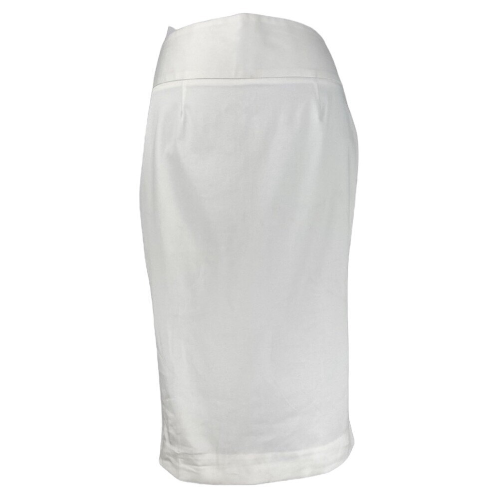 Chelsea & Theodore Womens White Cotton Stretch Pencil Skirt Size 6 8402250